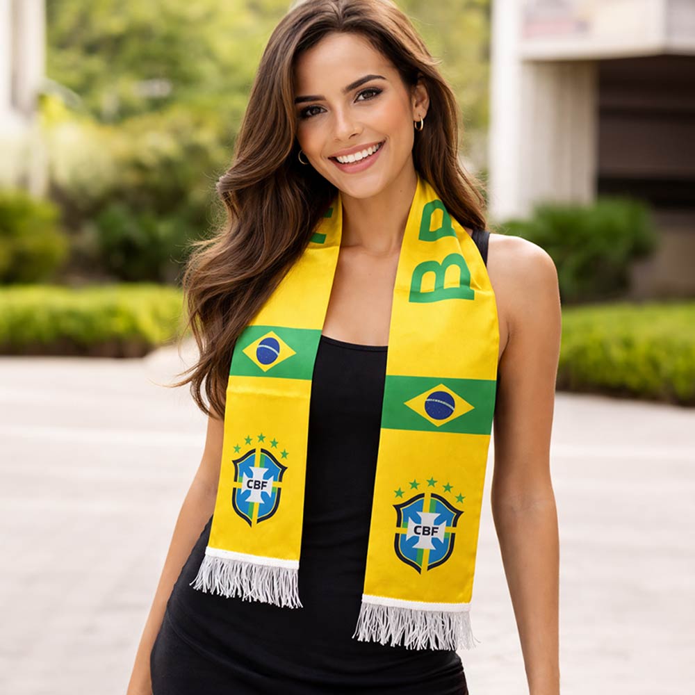 Brazil National Team World Cup Soccer Fan Fringe Scarf