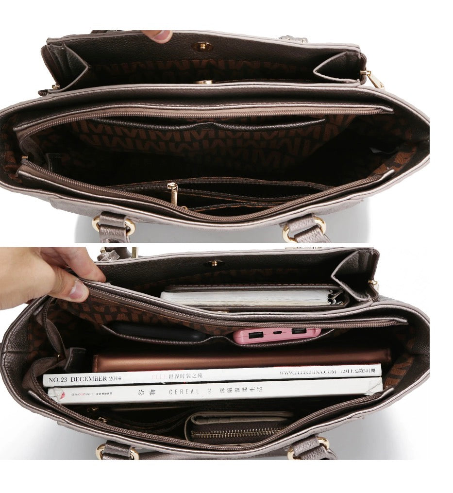 MKF Collection Cairo M Signature Women's Satchel Handbag